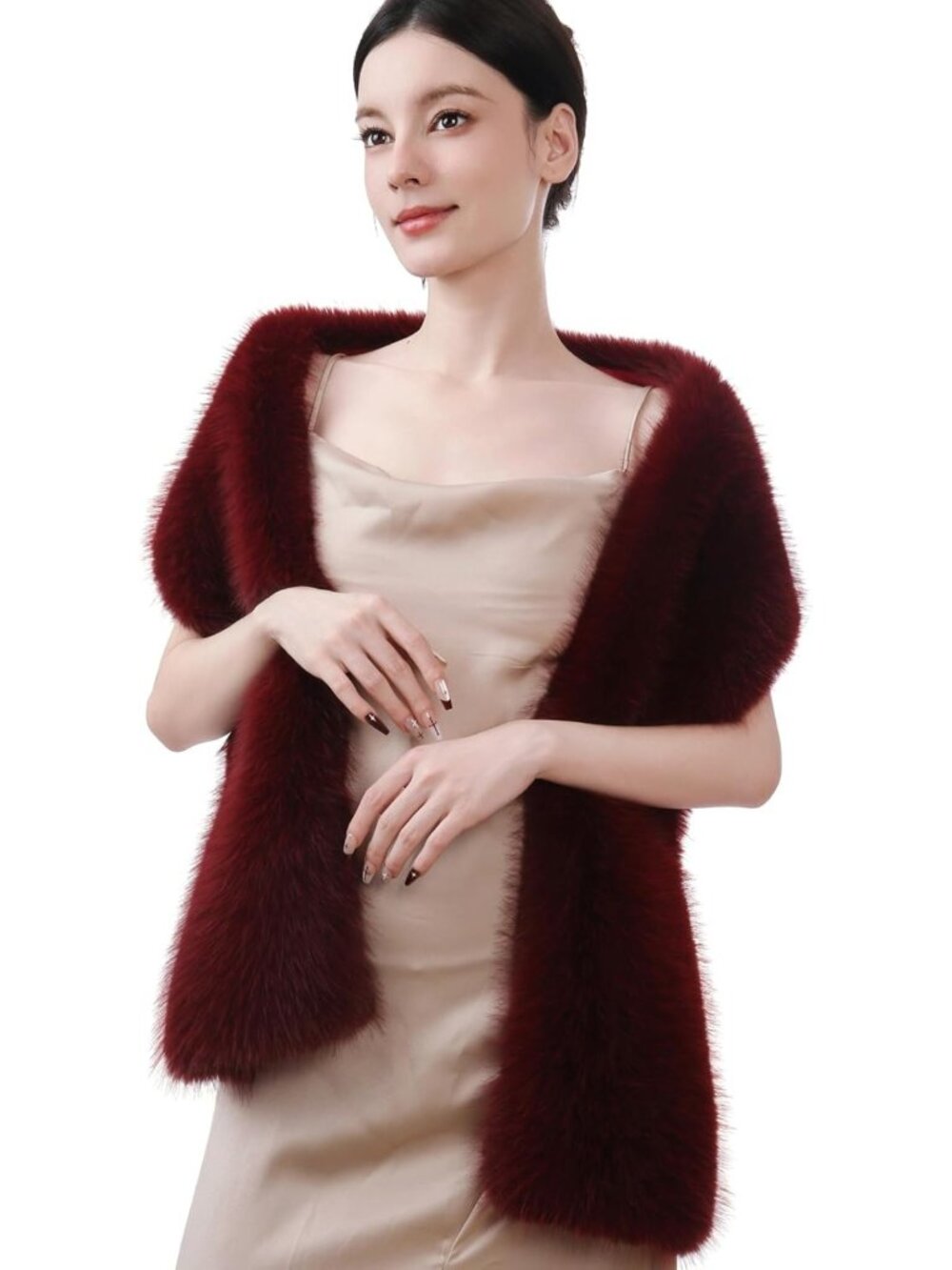 Cozy Women's Winter Faux Fur Scarf Wrap Shawl Collar Shrug - Stylish & Warm